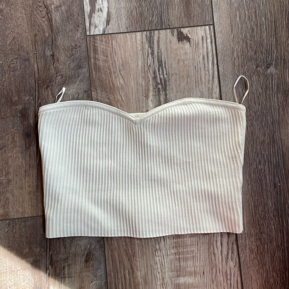 super cute white tube top